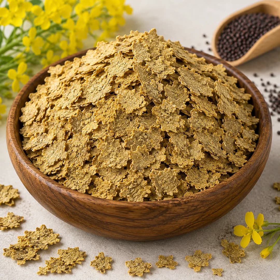 Flaked rapeseed meal